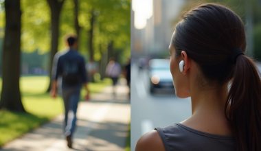 silent walking vs earphones walking comparison